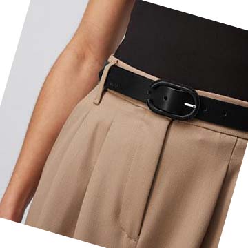 Ceintures Ecco Formal Covered Femme Noir | FR 399RVD